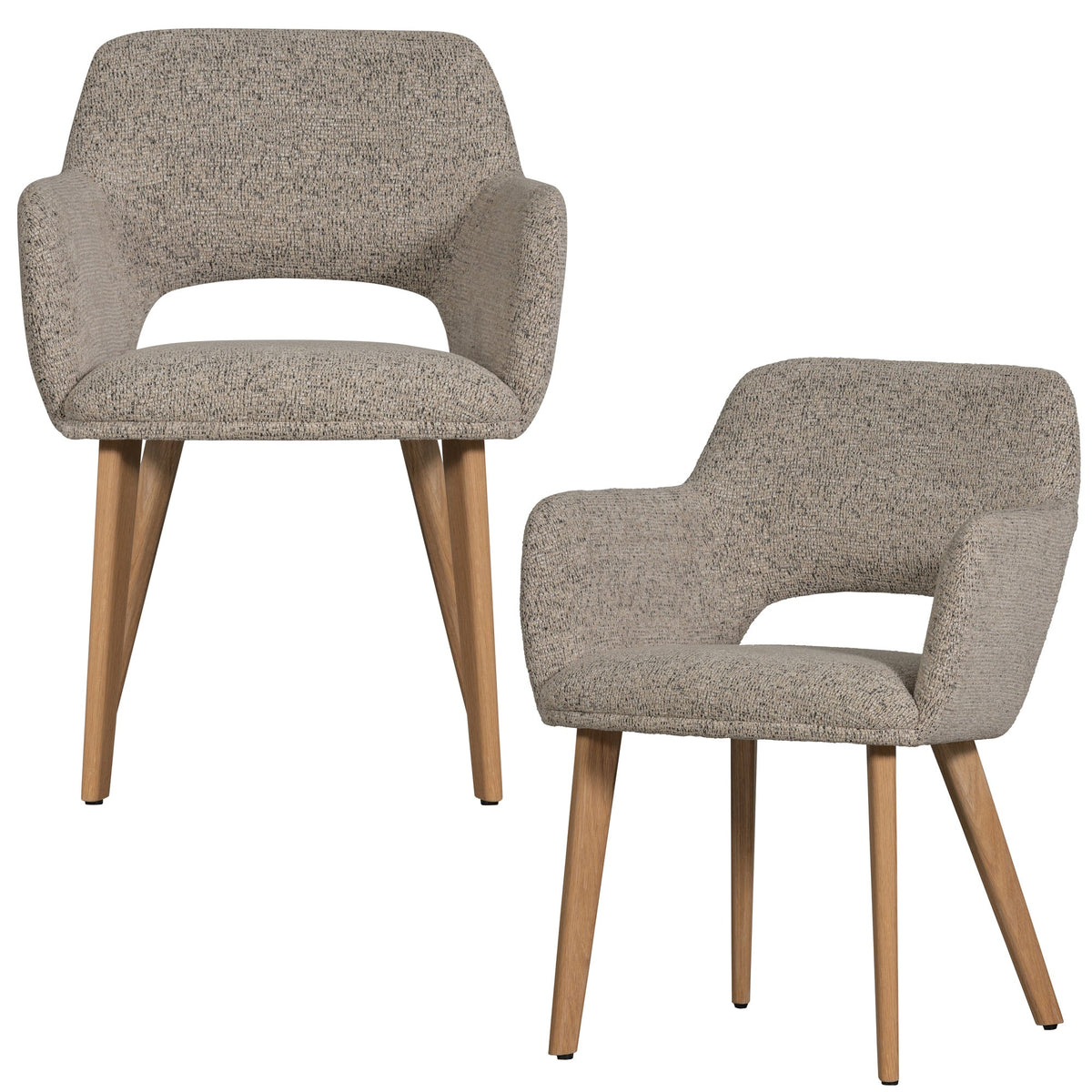 WOOOD eetkamerstoelen houten naturel poot Murat - Naturel - Set van 2