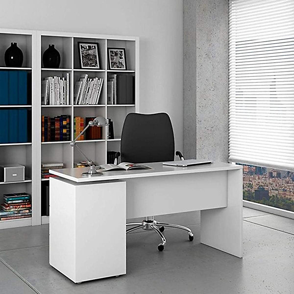 Bureau avec 3 tiroirs coloris Blanc Artik - 74 x 138 x 60 cm