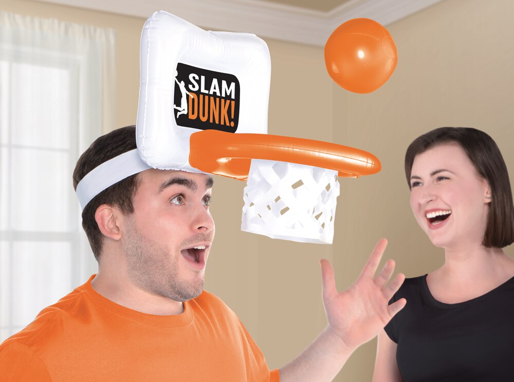 Inflatable Basketball Hoop Game Hat