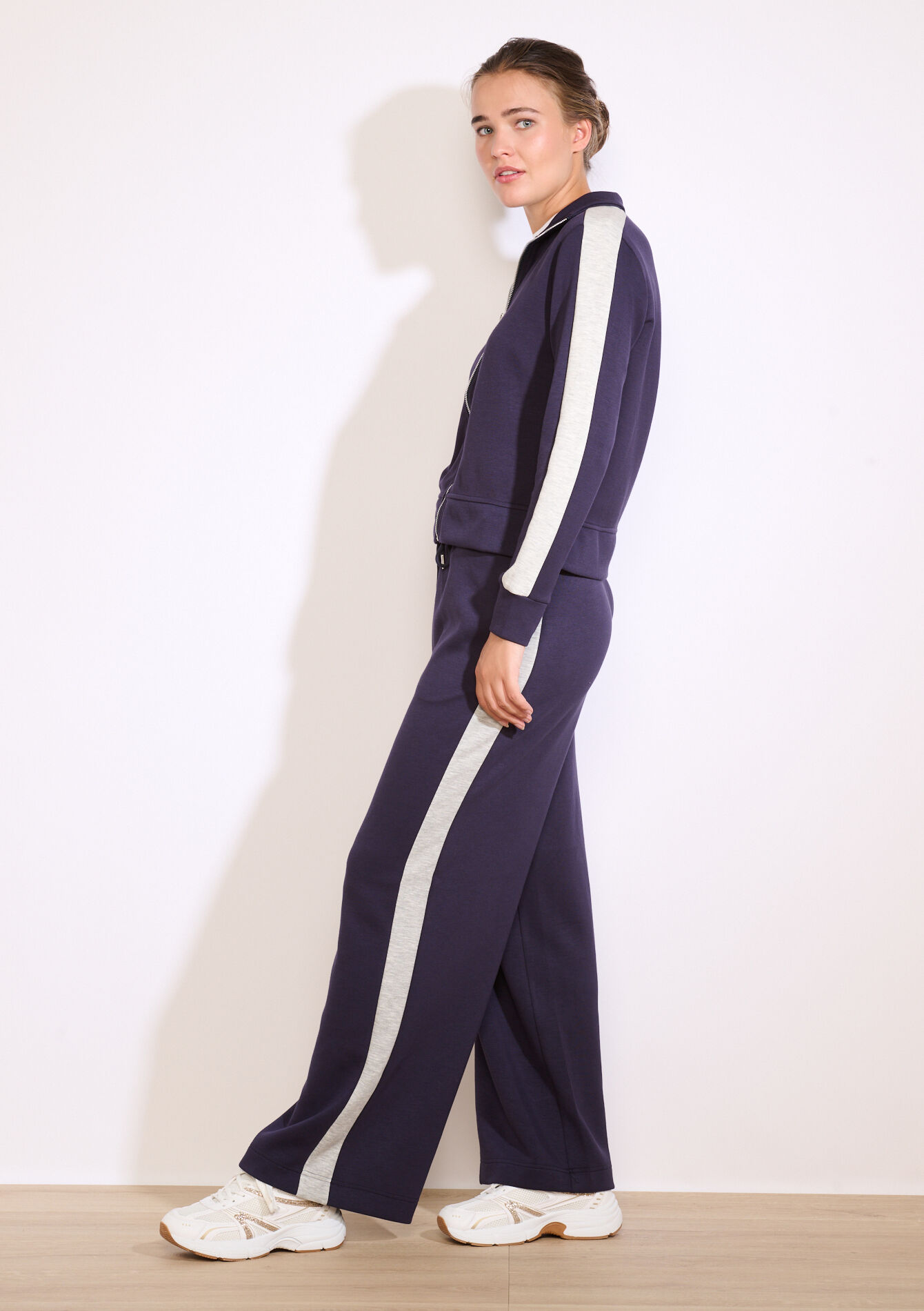 Vest met contrasterende strepen