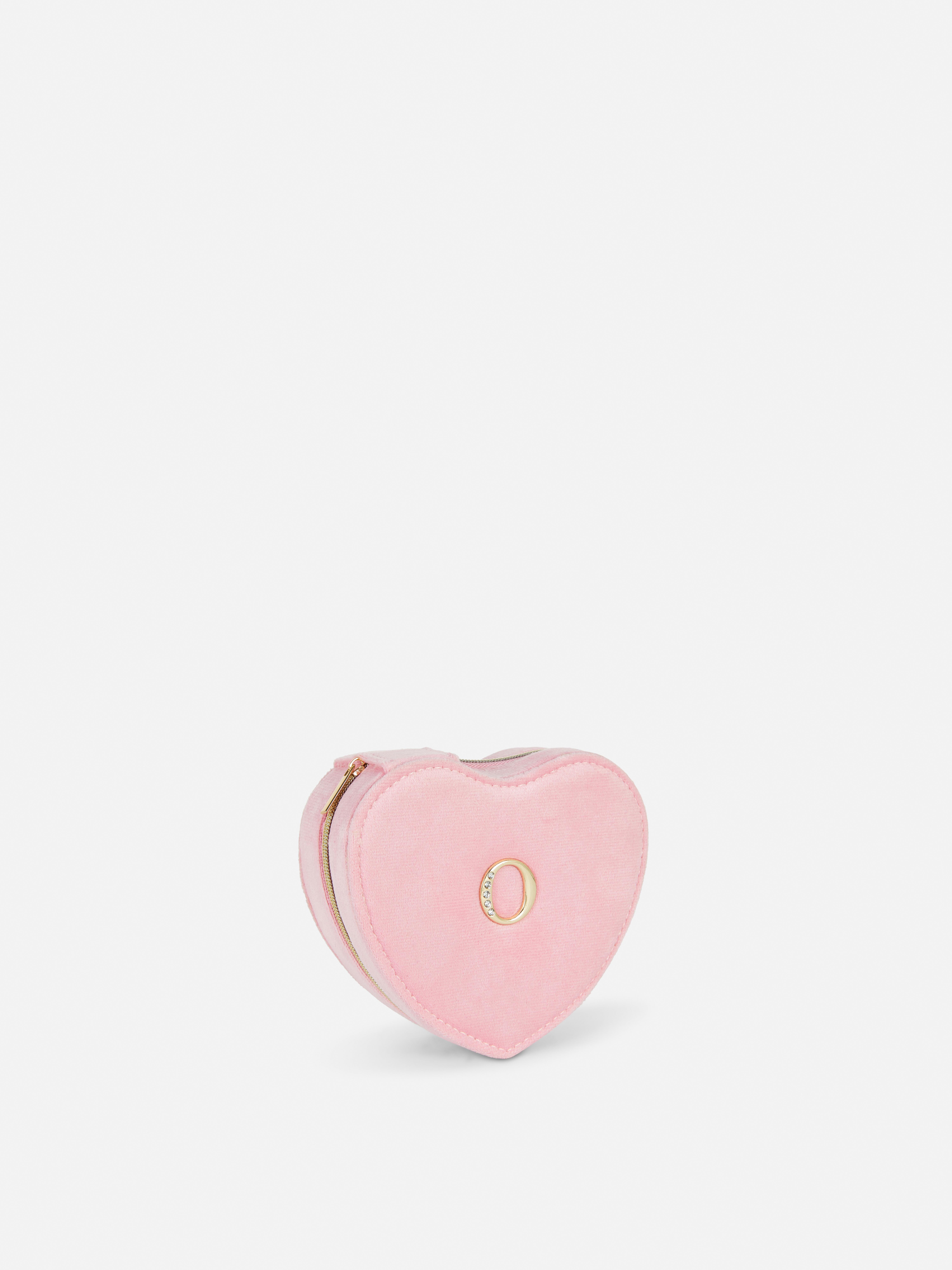 Heart Initial Jewelry Box