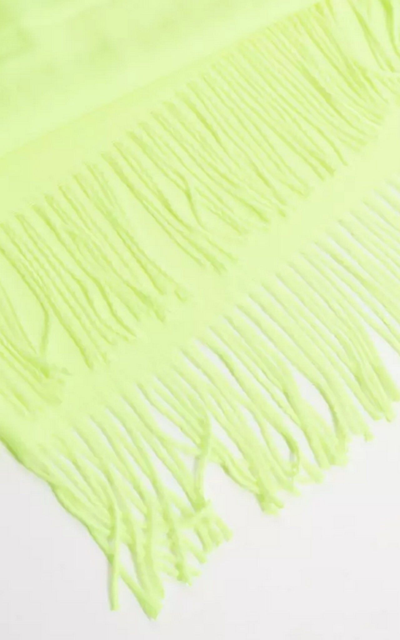 SVNX Woven Scarf with Tassles in Neon Yellow