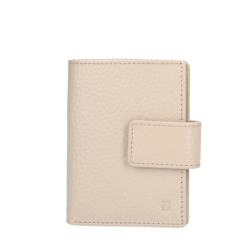Manfield Beige leren portemonnee