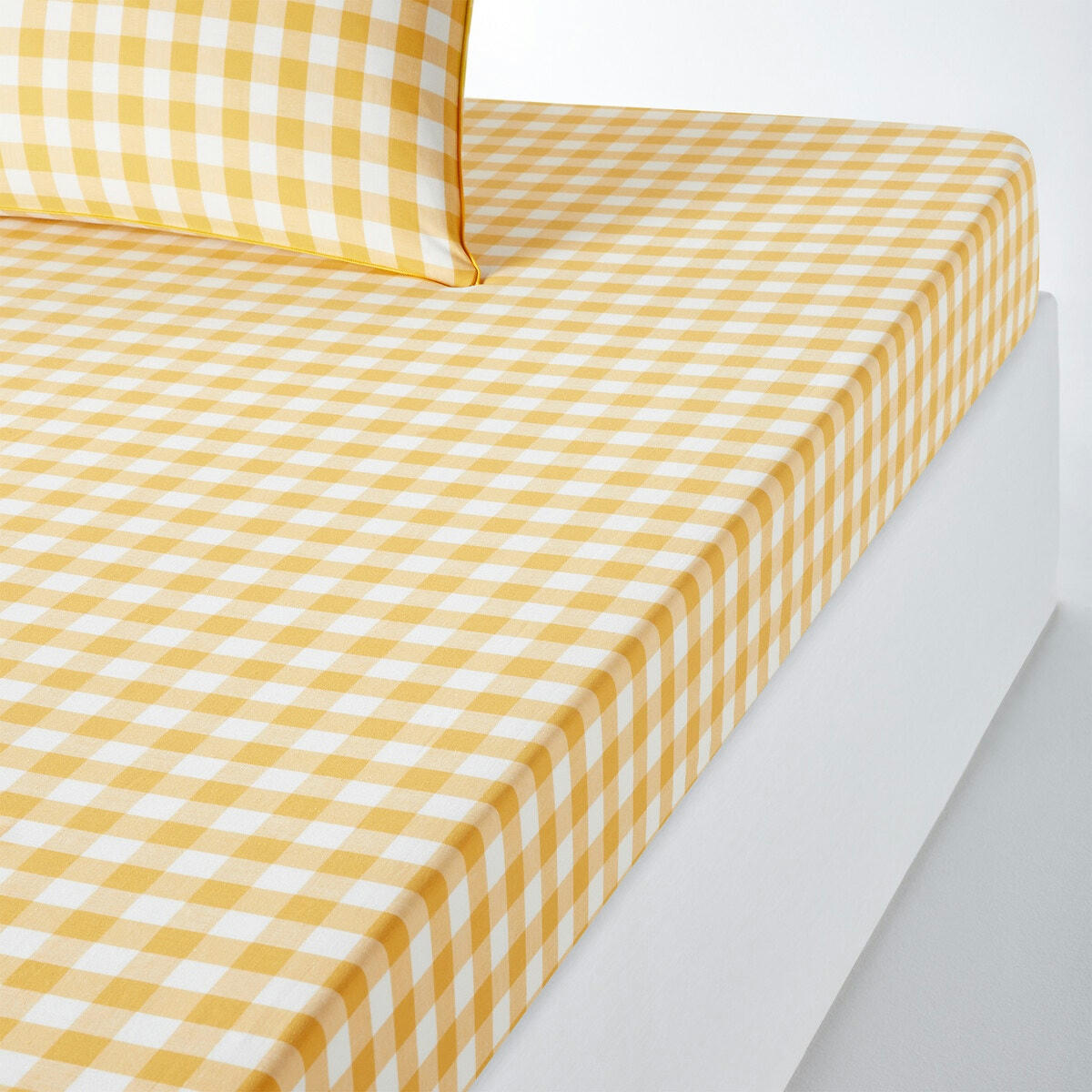 Drap-housse coton bonnet 30 cm, Veldi jaune
