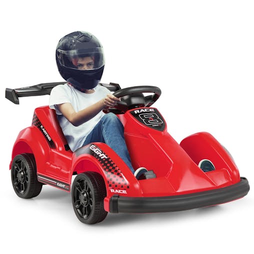 NNECW Kids Electric Go Kart with Remote Control for 3  Years Old-Red