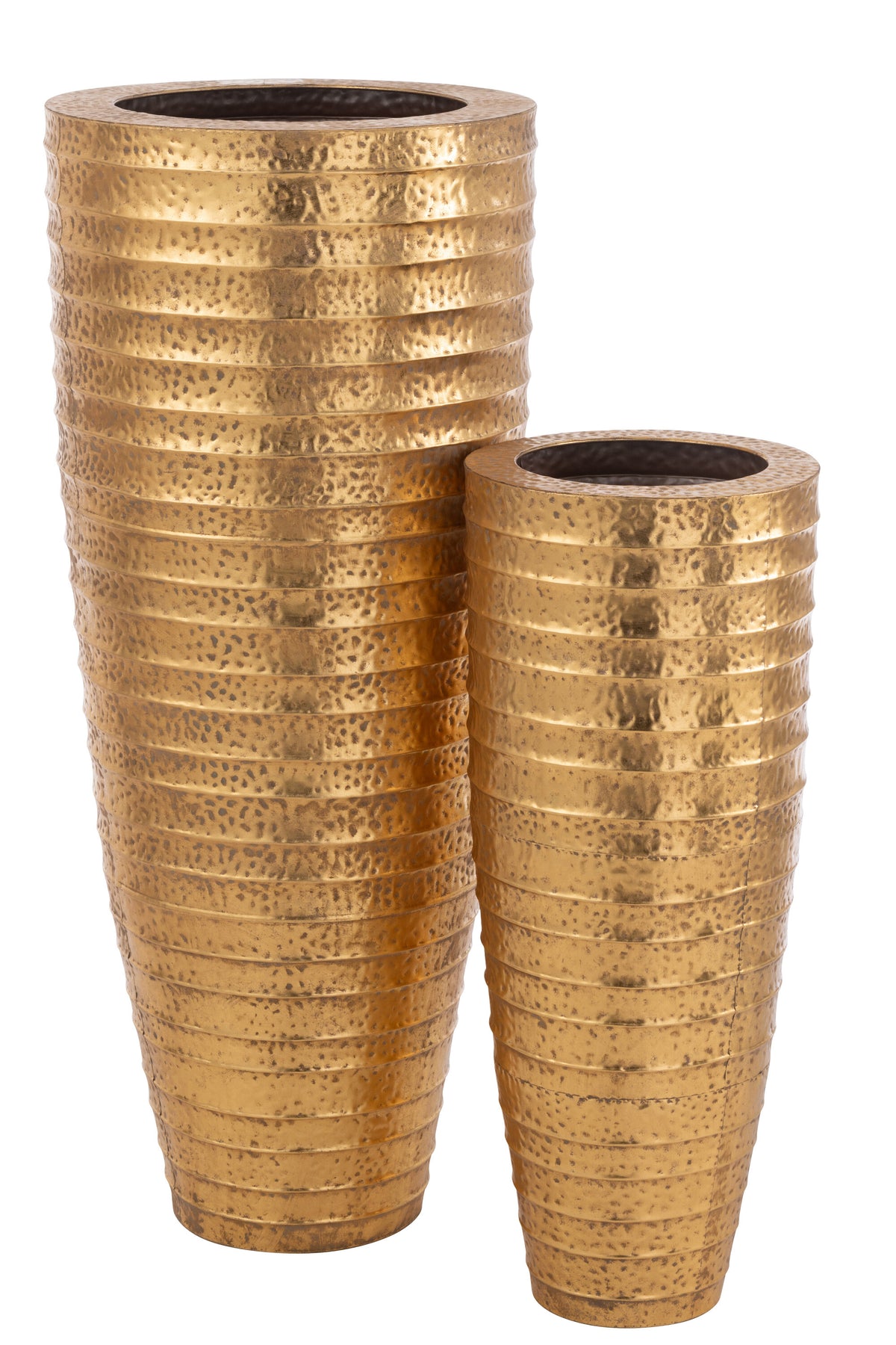 J-Line vaas Egypte - metaal - goud - 2 stuks - 122 cm hoog