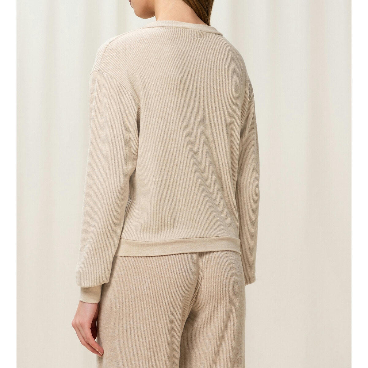 Cardigan côtelé recyclé Thermal