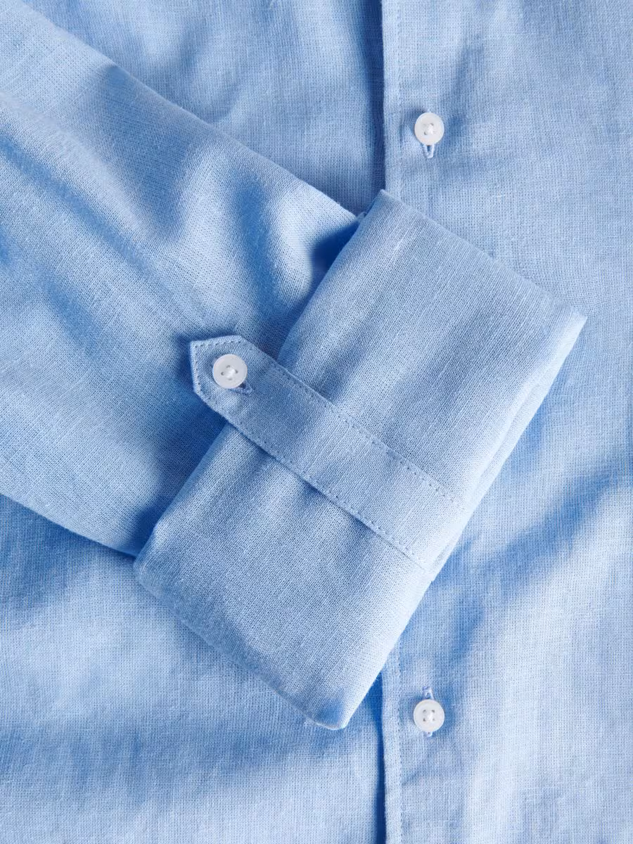Regular Fit Shirt With Linen Blend