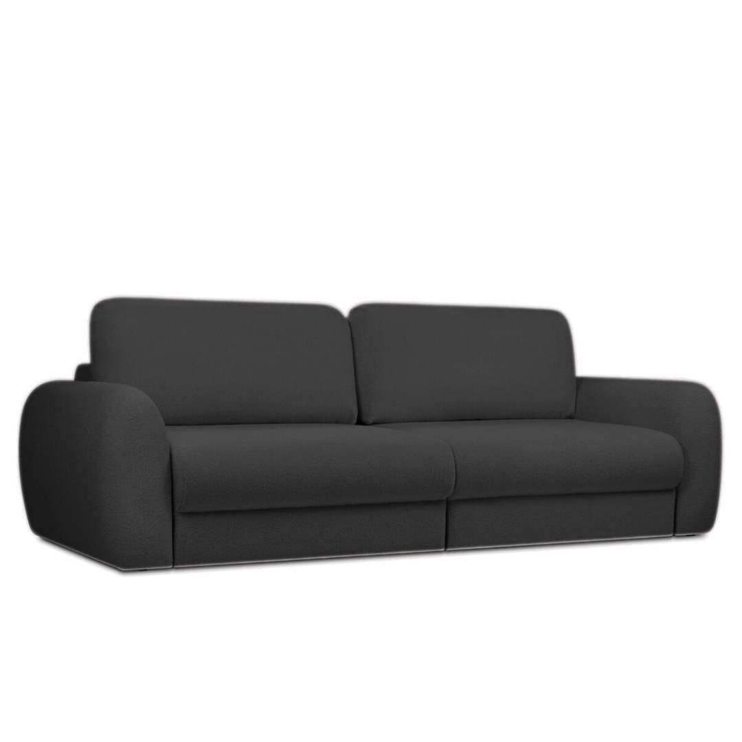 Sofa Kanapa Rozkładana Trzyosobowa z Funkcją Spania PALLA Czarna Mała