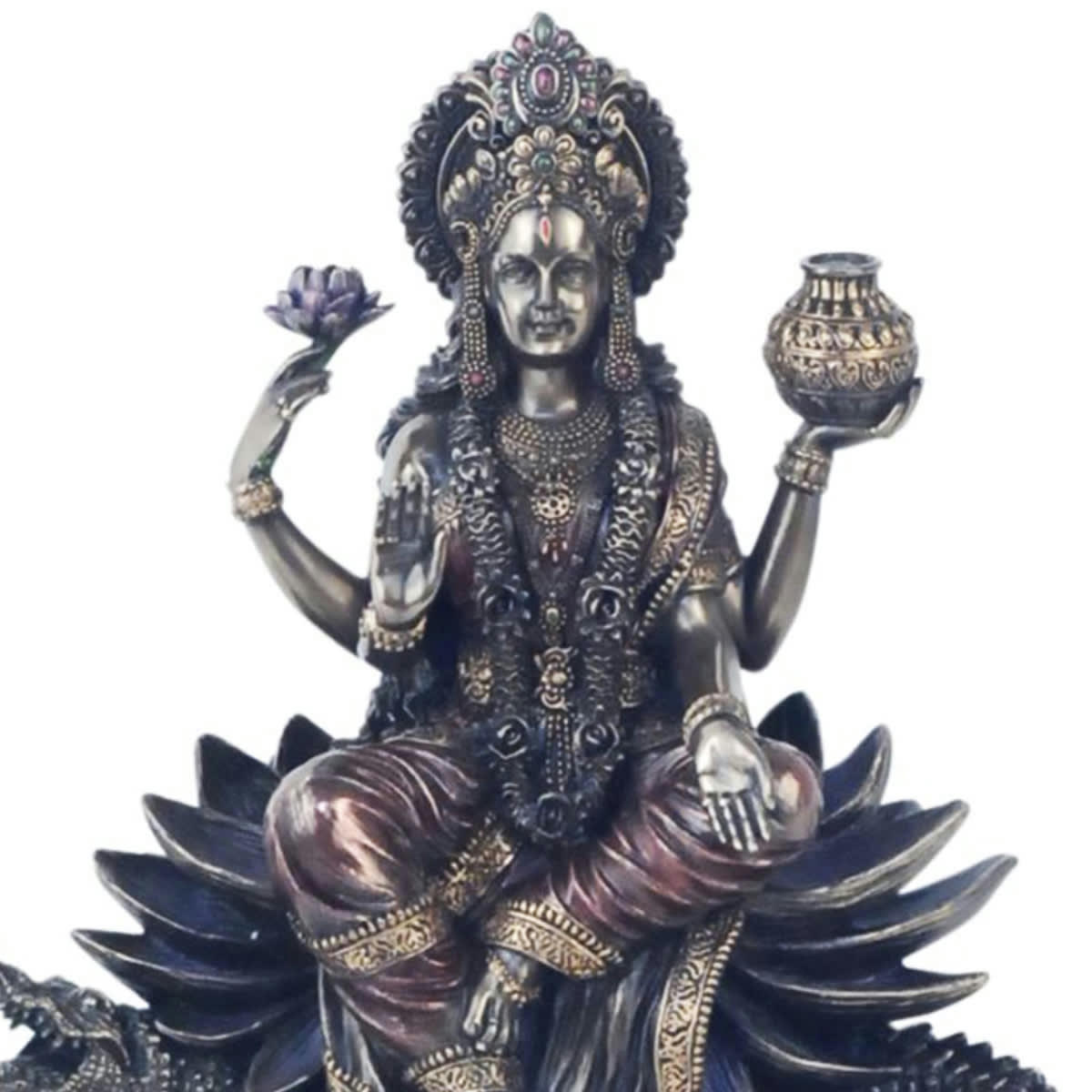 - Statuette en polyrésine ganga de couleur bronze