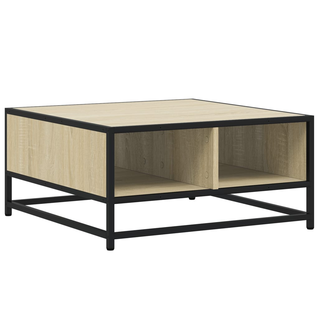 Stolik Kawowy Ława Stół Brązowy 60.5x60.5x30 Do Salonu Do Pokoju
