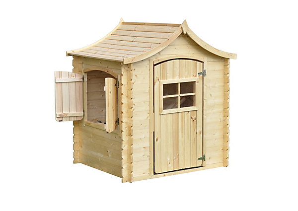 Maison en bois pour enfants SANS PLANCHER-112x146xH152cm/1.1m2 - M550-1 - Timbela