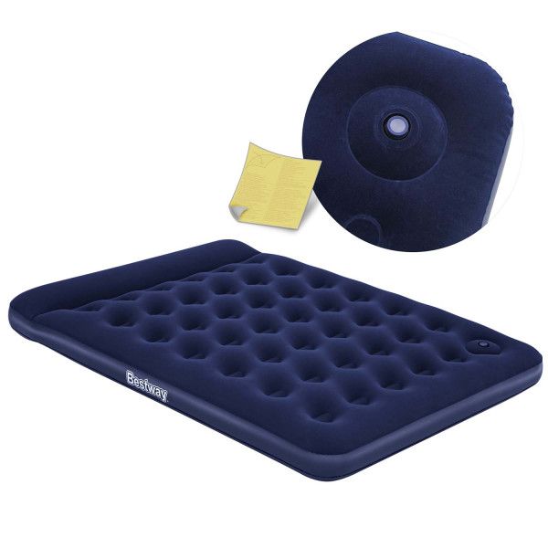Materac dmuchany Bestway wbudowana pompka nożna dwuosobowy 203x152x28 cm