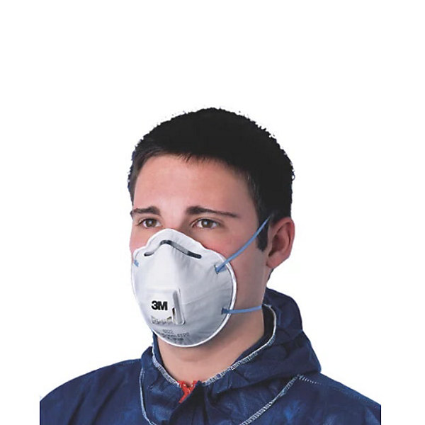 Boîte de 10 masques respiratoires coques jetables FFP2 avecsoupape série 8822 blanc - 3M - 7100101091