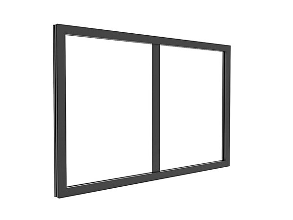 Imposte atelier en aluminium thermolaqué - L63 x H40 cm - Noir - BAYVIEW