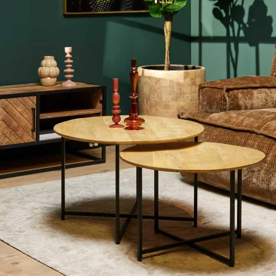 Furndea Salontafel Tarlinger set van 2 60x60x40cm, 70x70x45cm