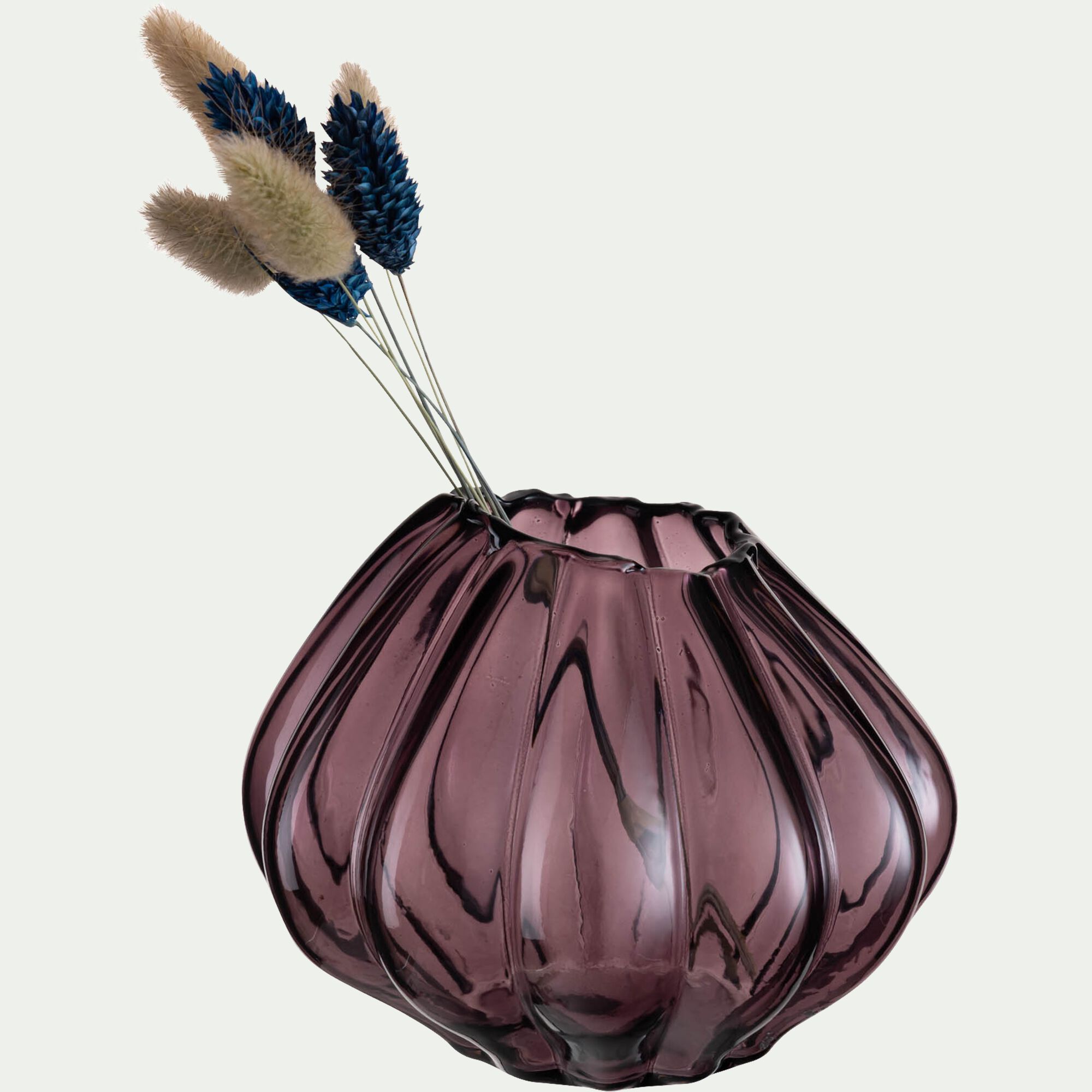 CATENAY - Petit vase en verre h12,3cm - violet
