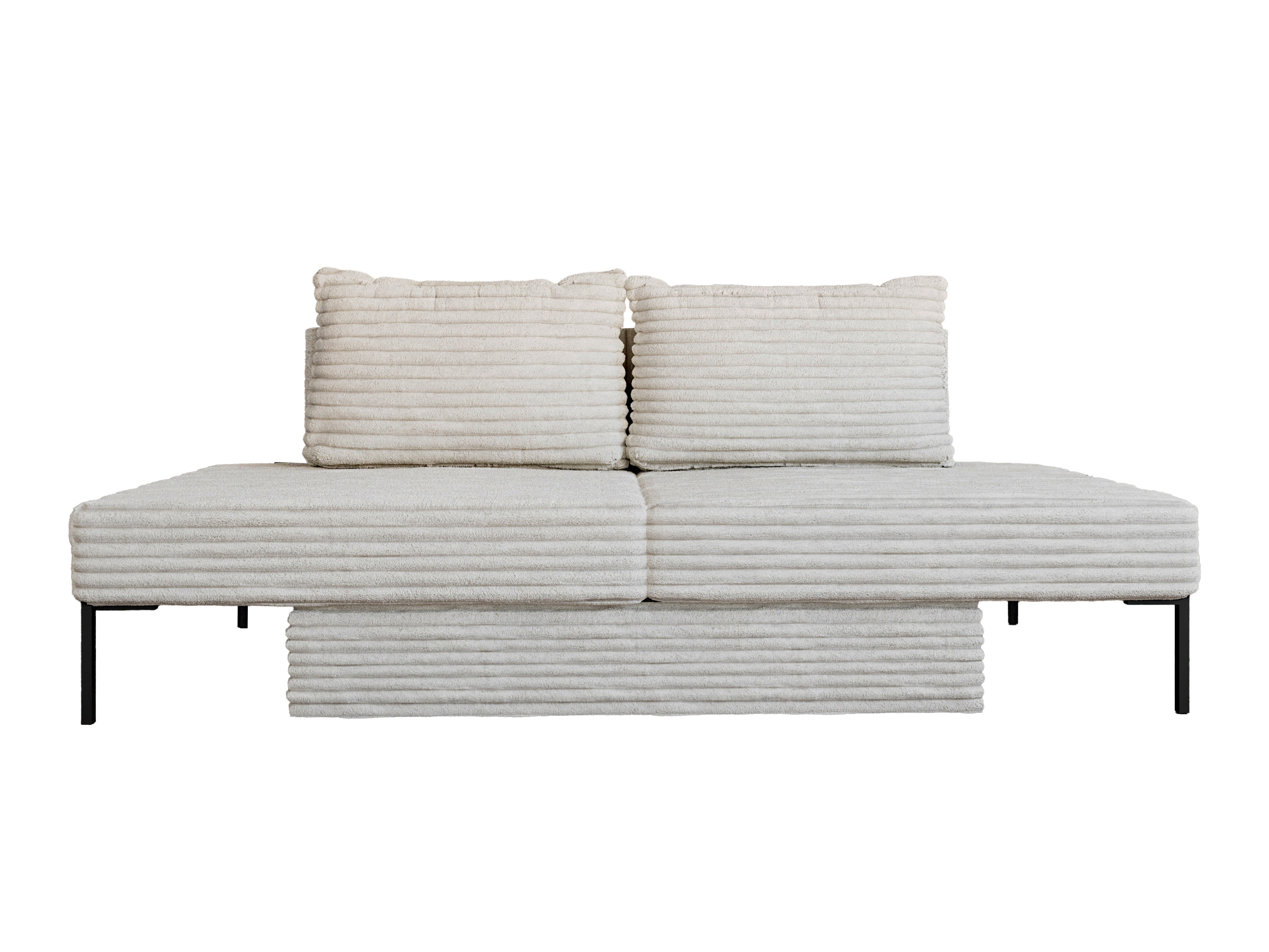 Sofa HANA 4w1 system wielofunkcyjny sztruks beż