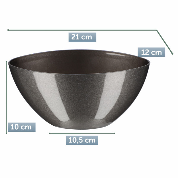 Doniczka Osłonka Donica Połysk Kolory Grafit 21 cm