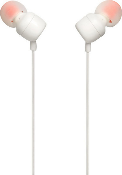 Ecouteurs filaires JBL T110 blanc avec microphone