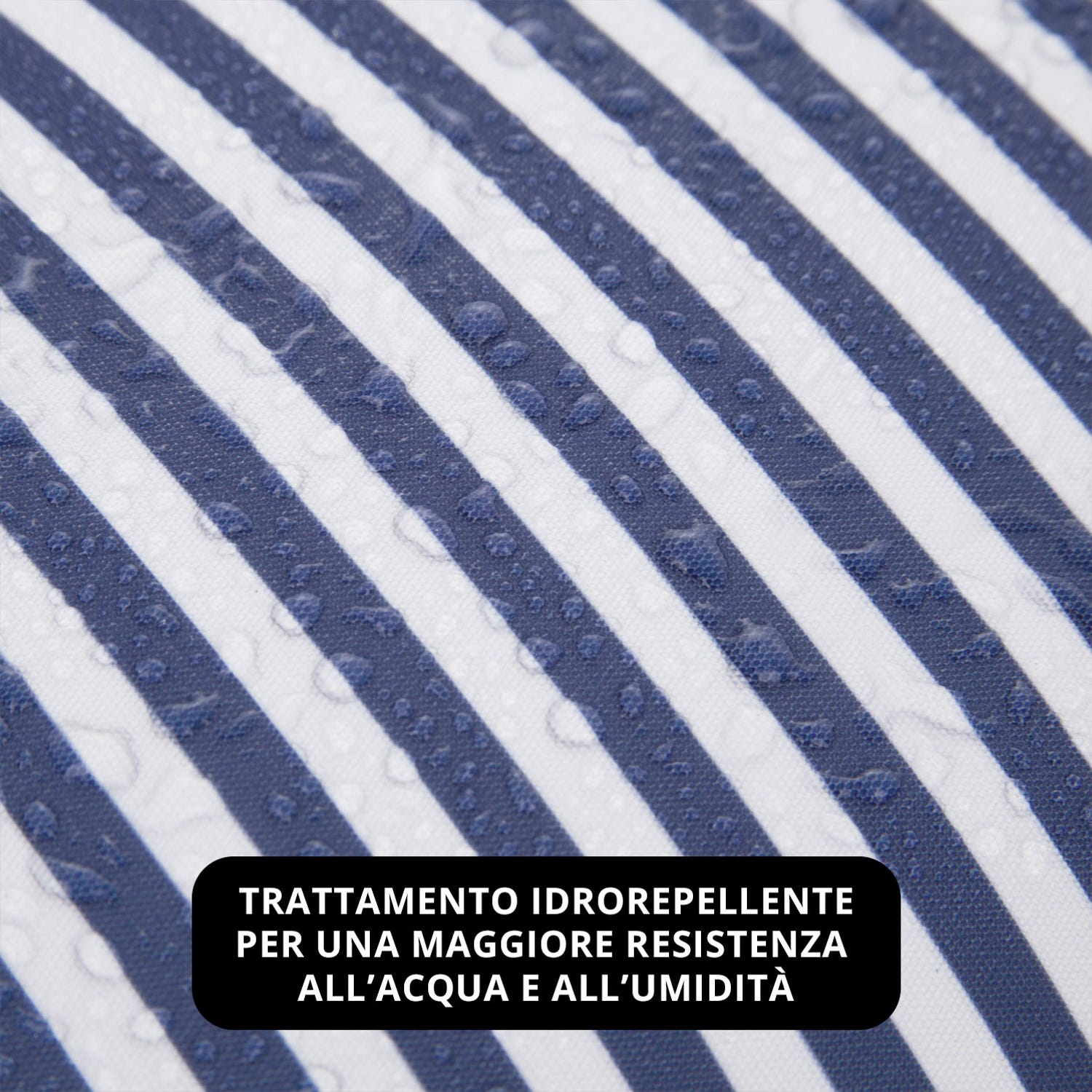 Cuscino arredo idrorepellente 30x30 cm righe blu