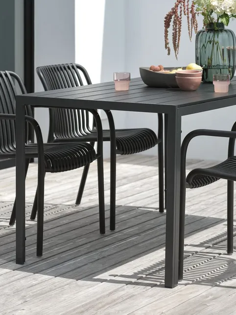 Havebord JERSORE B80xL140 sort