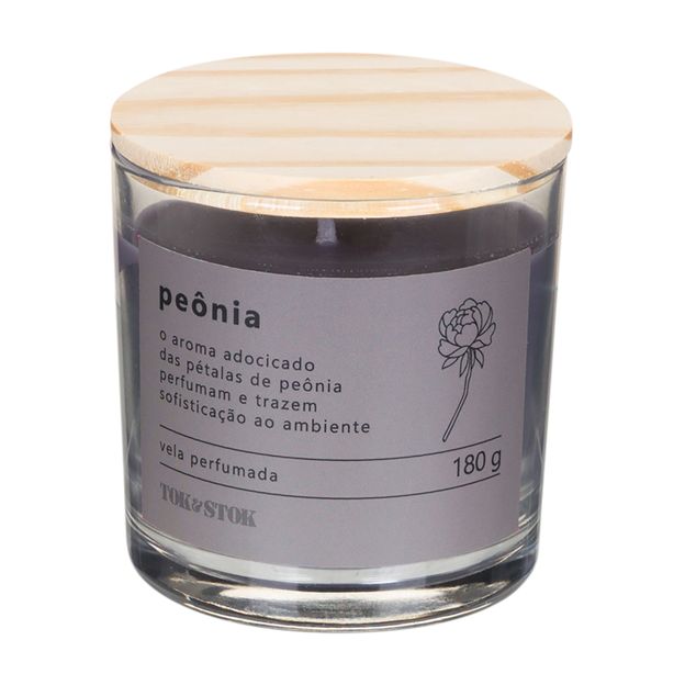 VELA PERFUMADA POTE PEÔNIA NATURALS