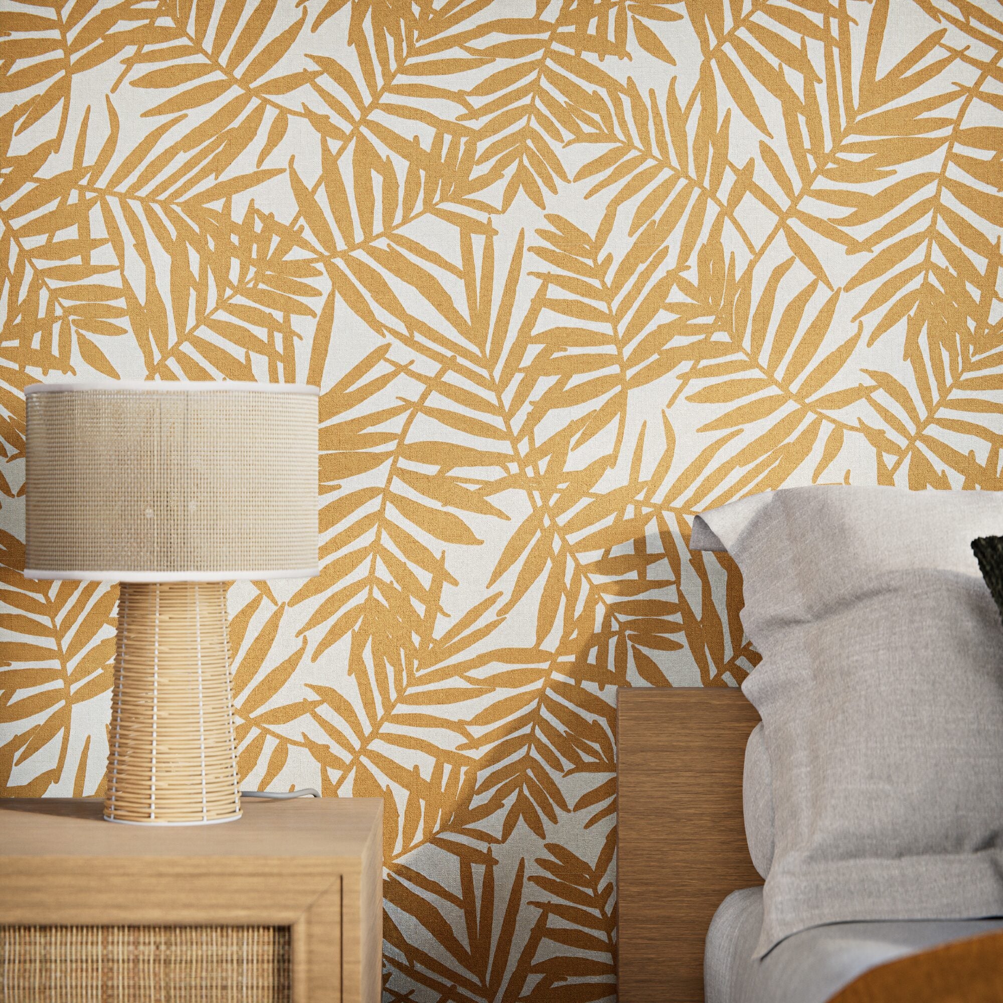 Papier peint intissé IMANY coloris ocre