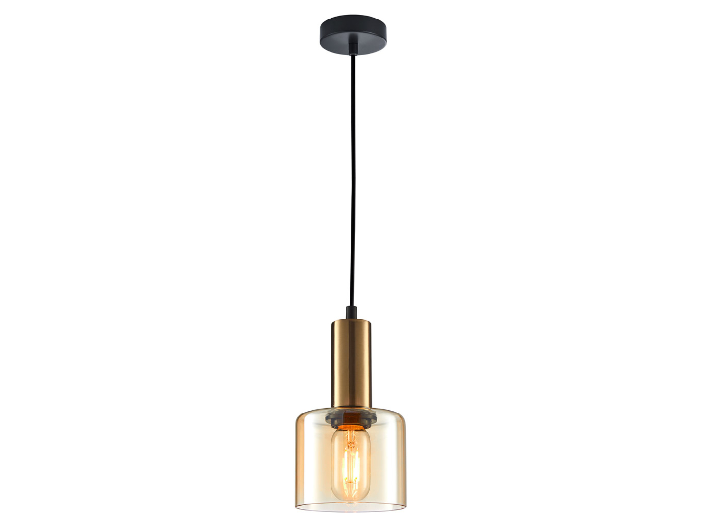 Lampa wisząca Santia szklana miedziana