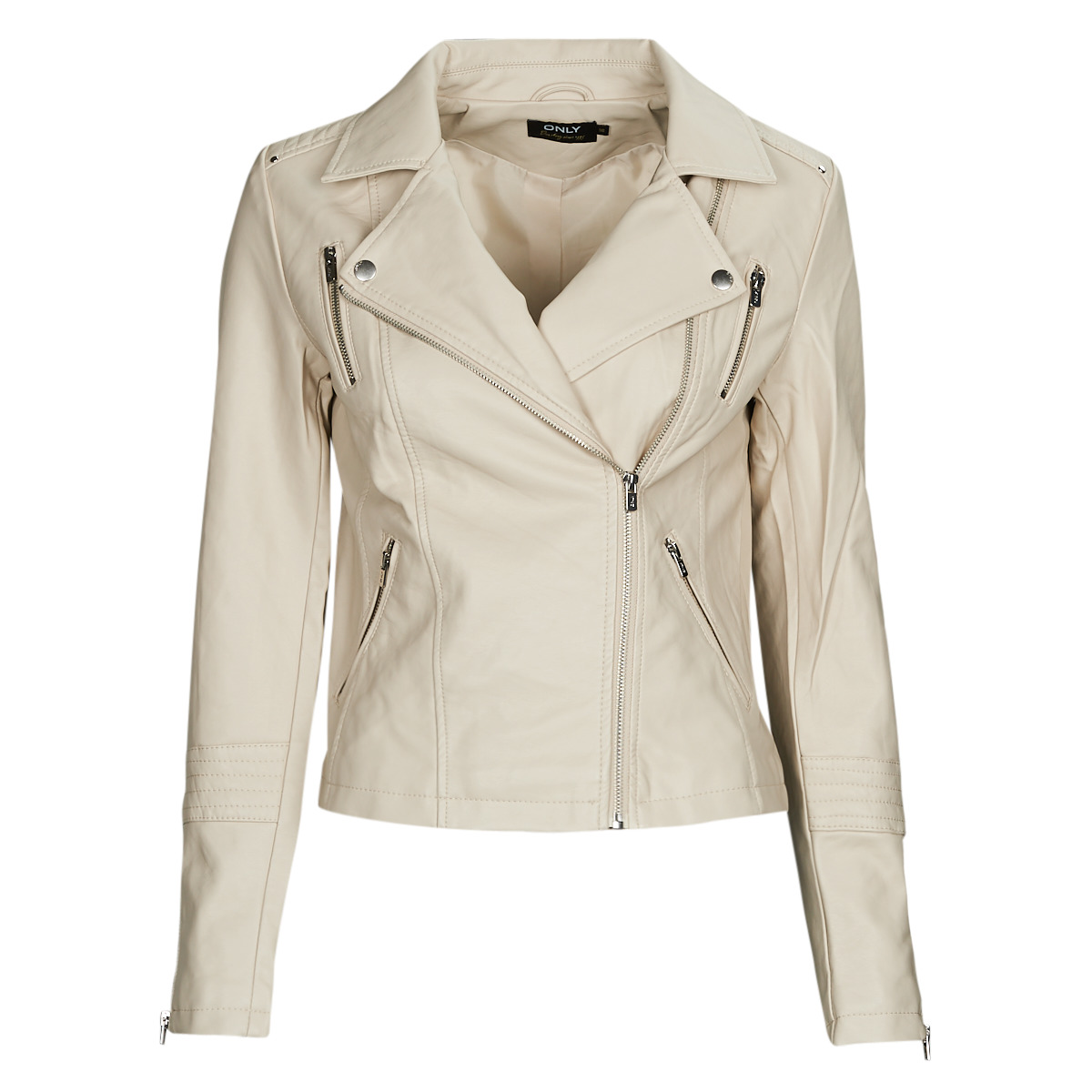 Only - ONLGEMMA FAUX LEATHER BIKER OTW NOOS - Beige