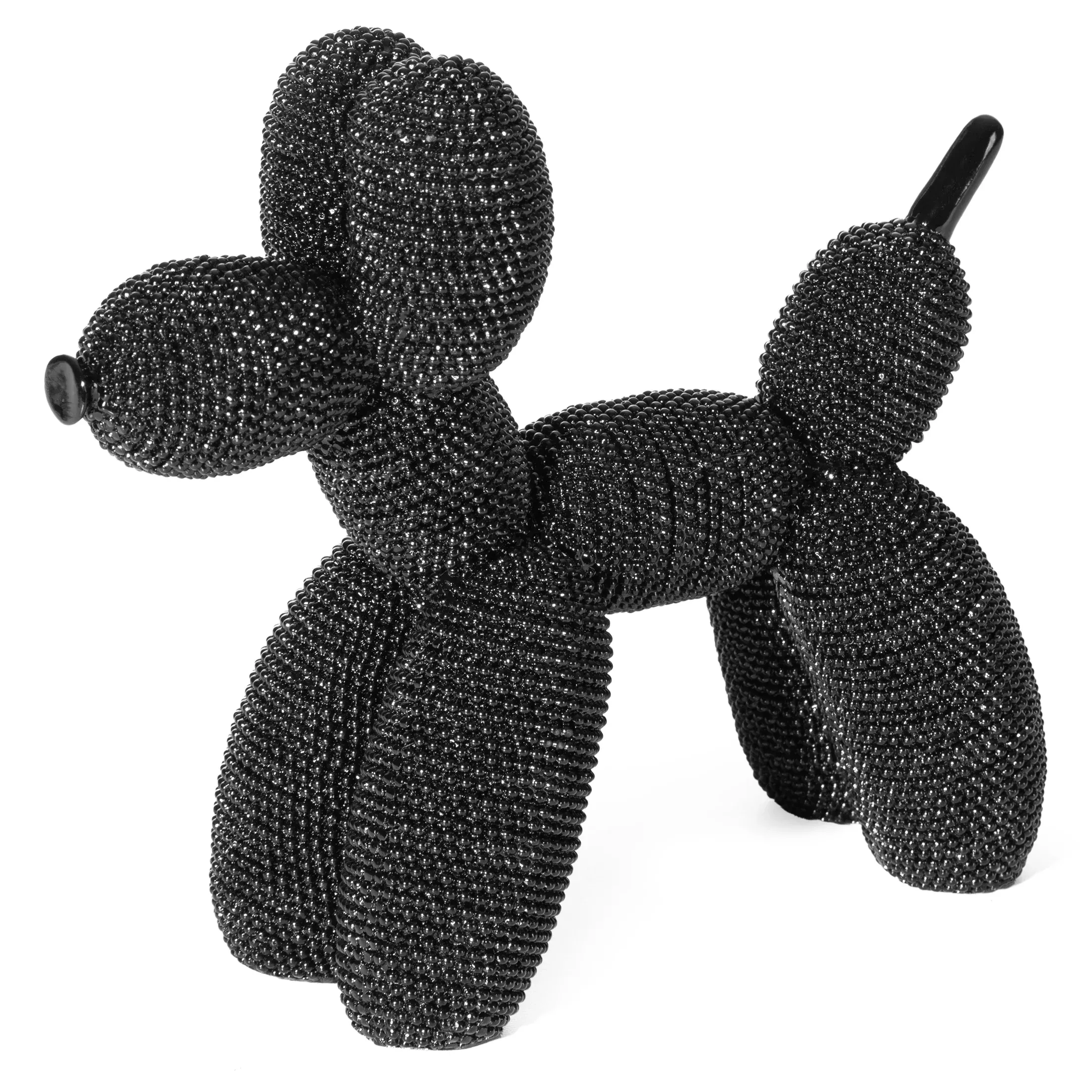 Figurka czarna pieso drobnym strukturalnym wzorze 18x7x16 cm ELDO 3