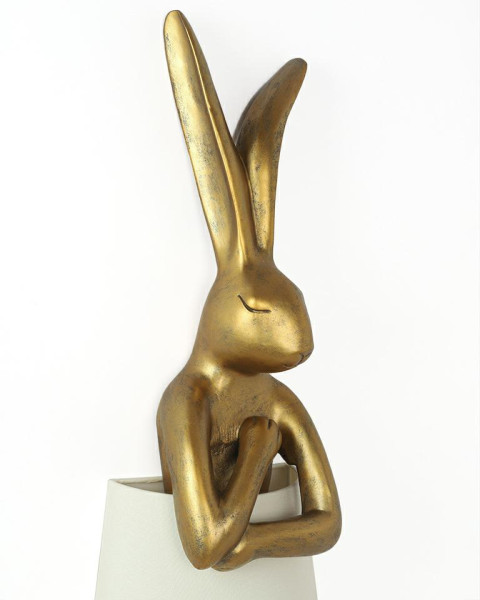 KARE lampa podłogowa RABBIT 150 cm biała/ złota