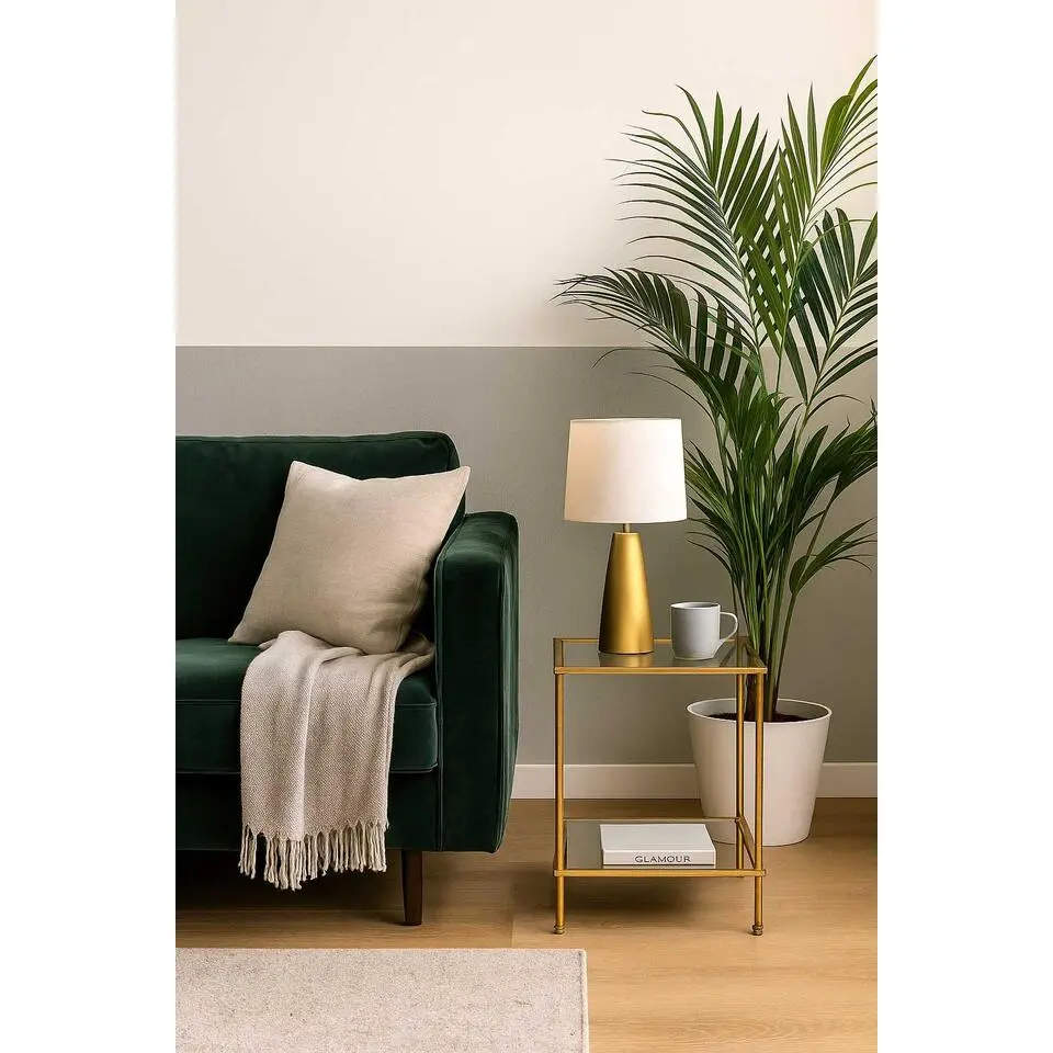 Bijzettafel - 39 x 39 x 55 cm - Goud-design