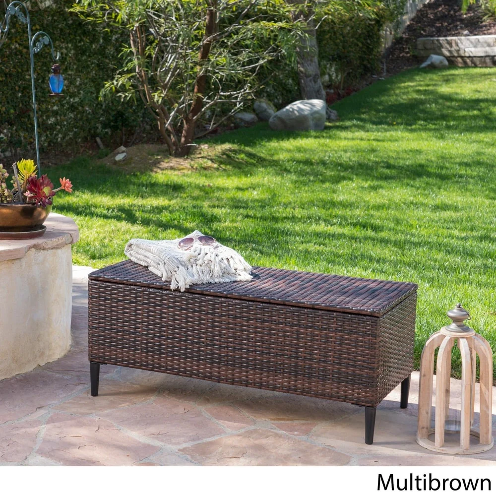 Rupert Outdoor Wicker Storage Unit by Christopher Knight Home