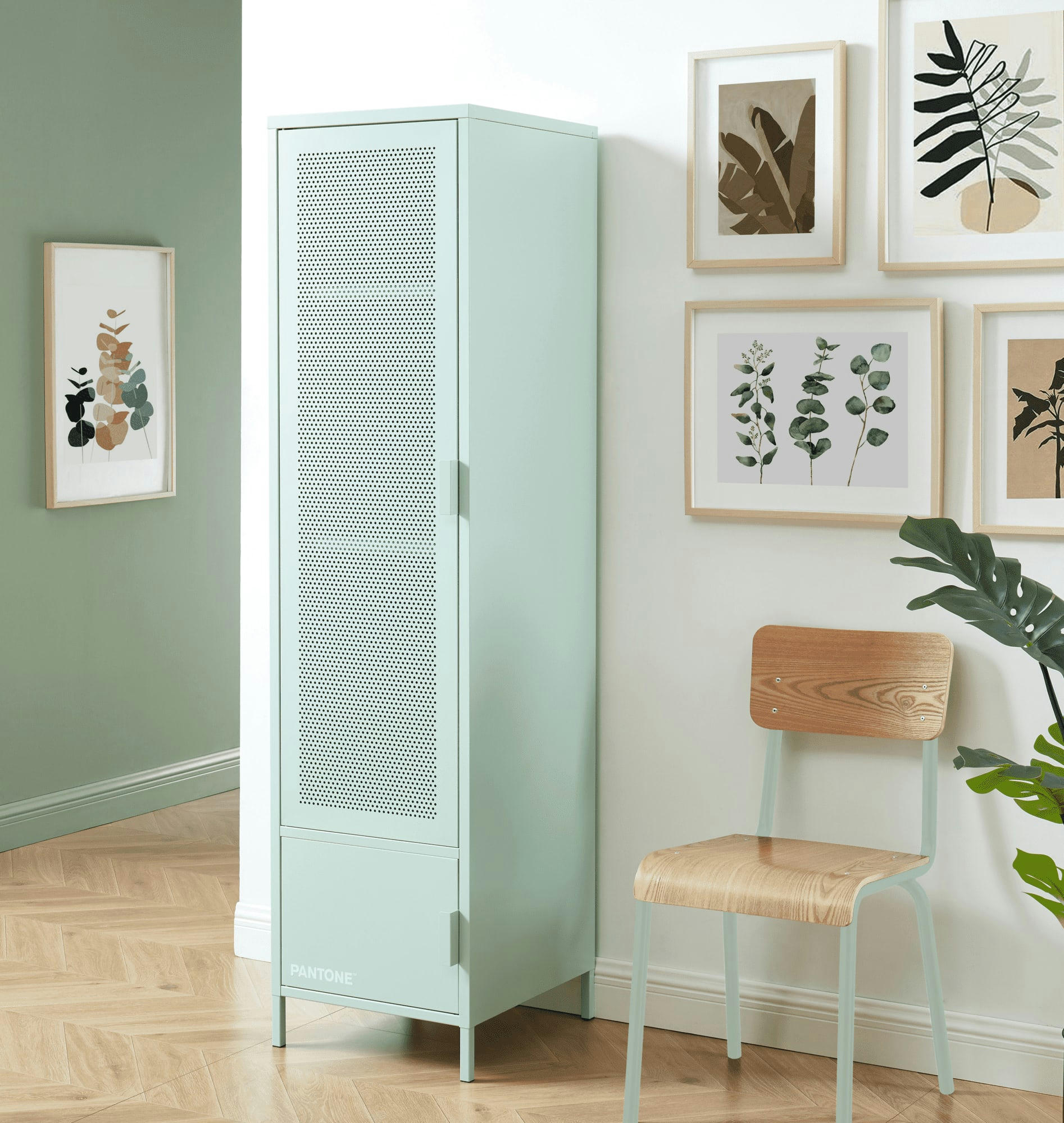 PANTONE - Vestiaire  métal vert menthe h180cm