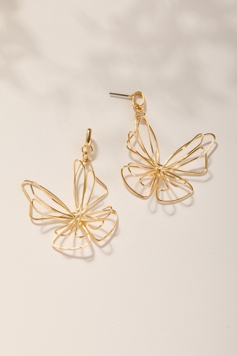 Linda Wire Butterfly Drop Earrings