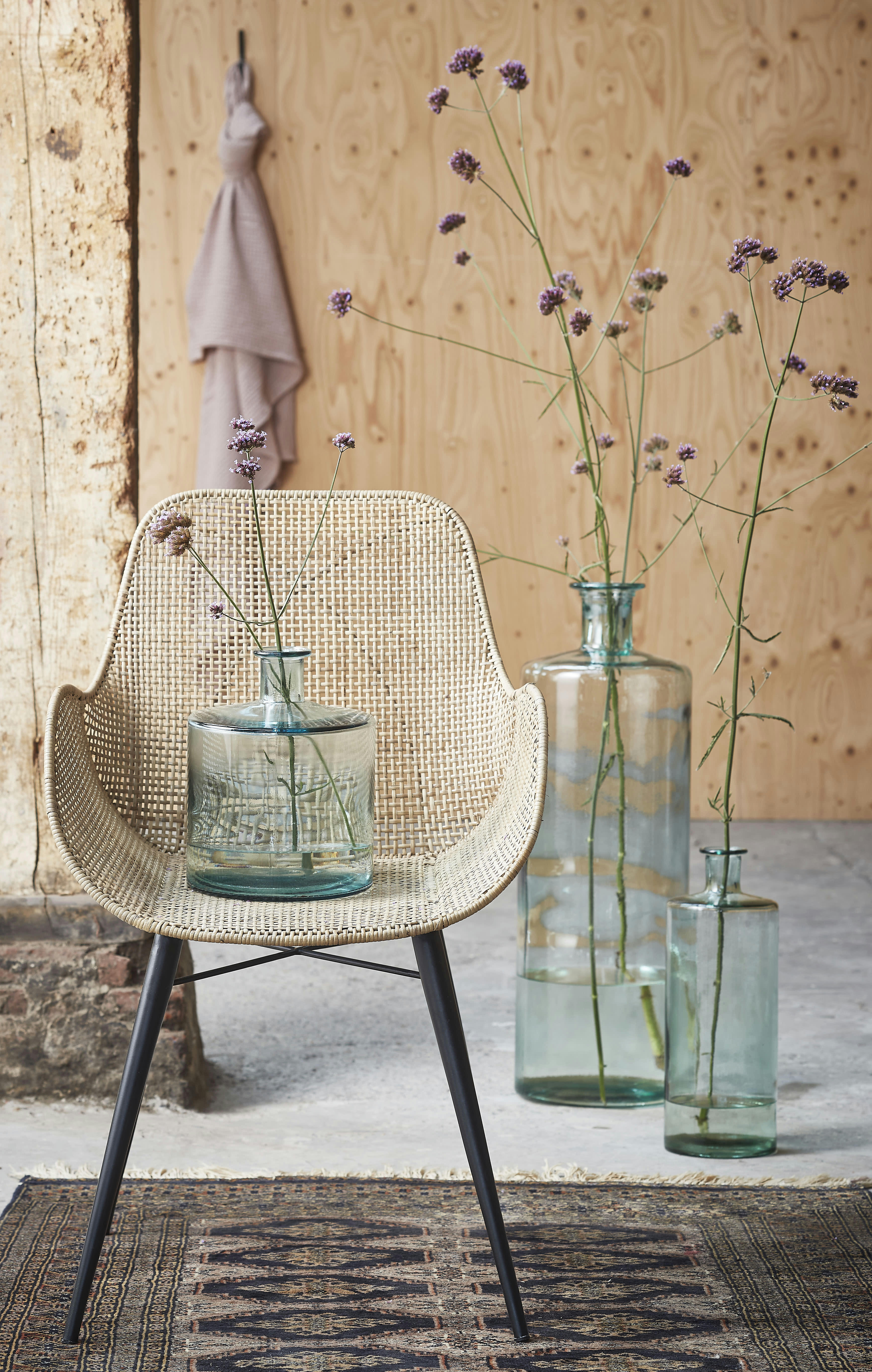 GUAN - Vase bouteille en verre recyclé H40