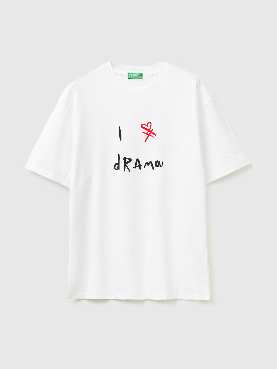 T-shirt with slogan print in organic cotton