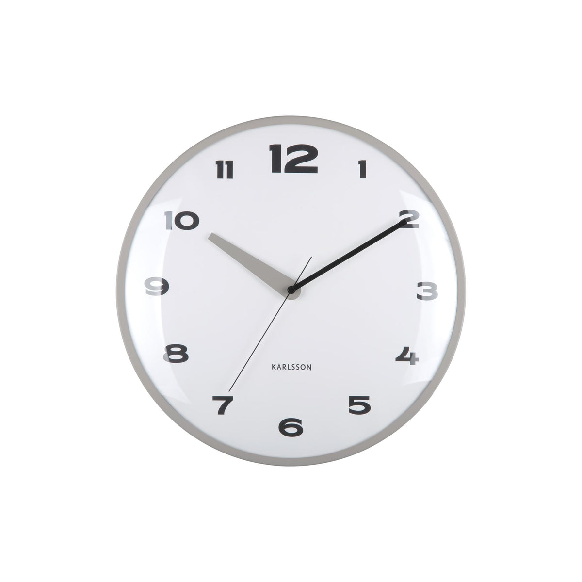 Karlsson wandklok Brisk Dome - grijs - Ø40cm