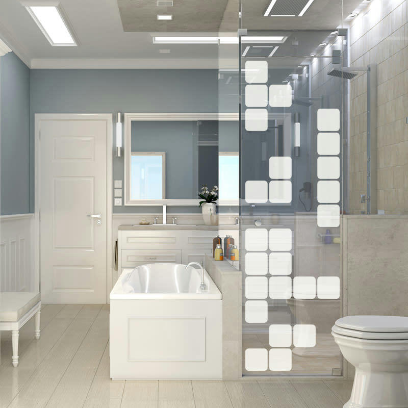 - Film Occultant jeux de cubes pour Vitre/Douche 115x35cm