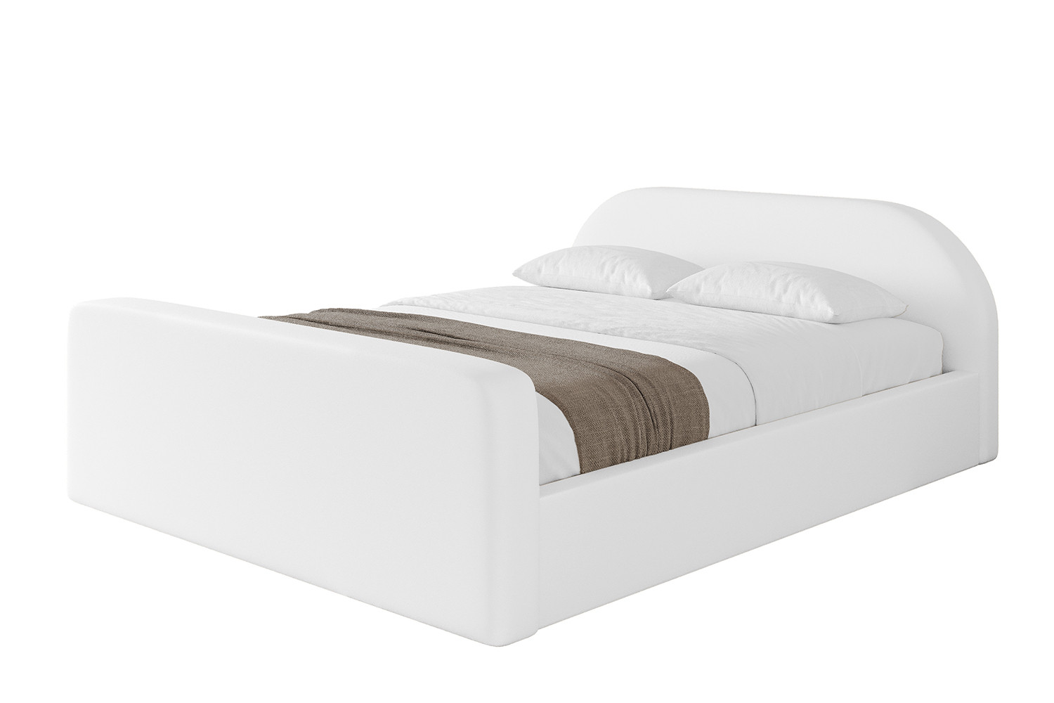Łóżko tapicerowane bez materaca   pojemnik TIVO-v1-Z-120x200 cmBiały