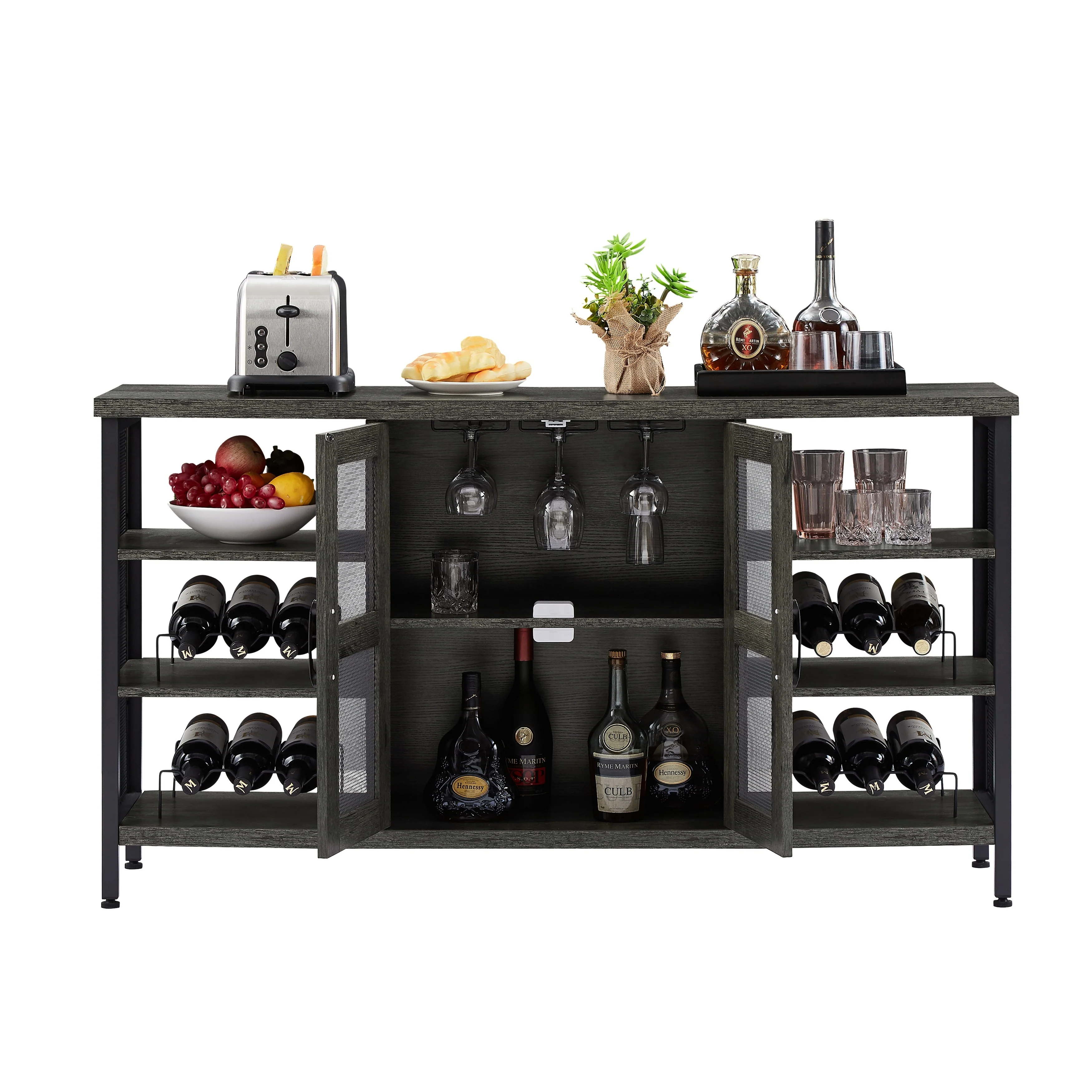 Industrial Wine Bar Cabinet