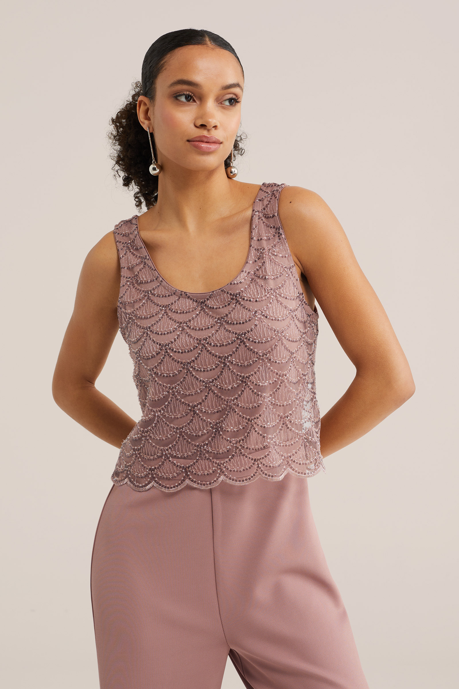 Dames jumpsuit met pailletten