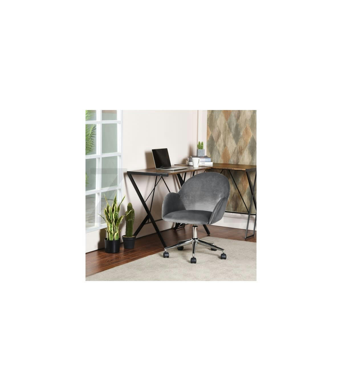 CHIOZZA - Chaise de Bureau à Roulettes avec Accoudoirs - CHIOZZA - Gris