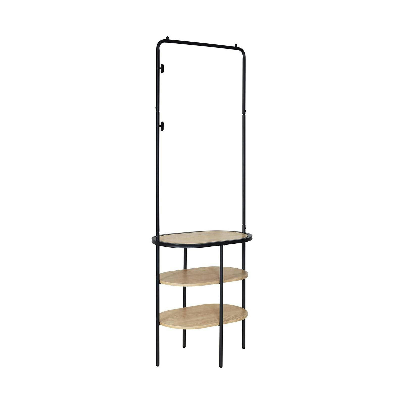 WILKO - Portant d'entrée vestiaire métal et bois L60 x H180 cm