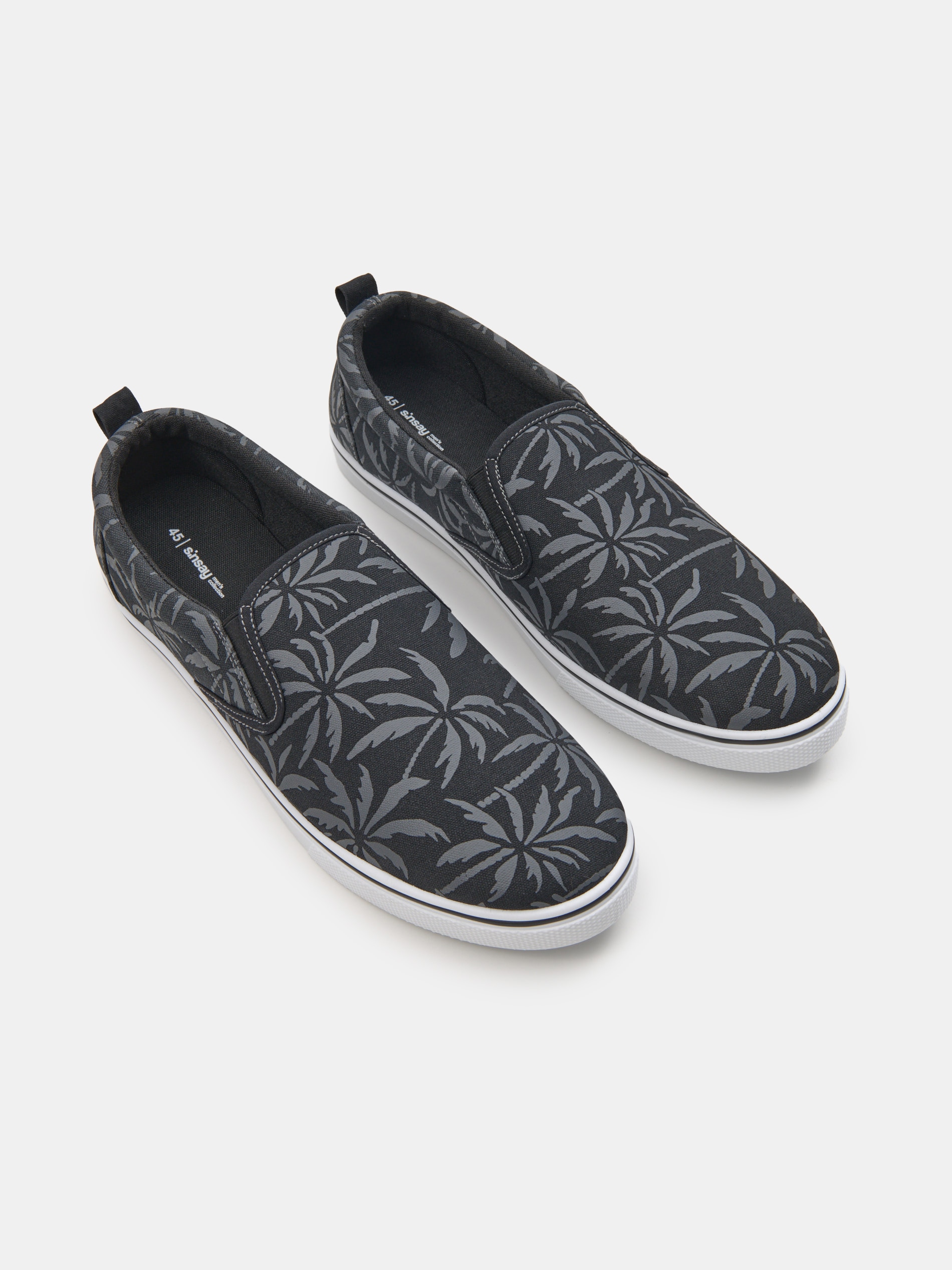 Tenisówki typu slip-on z motywem palm