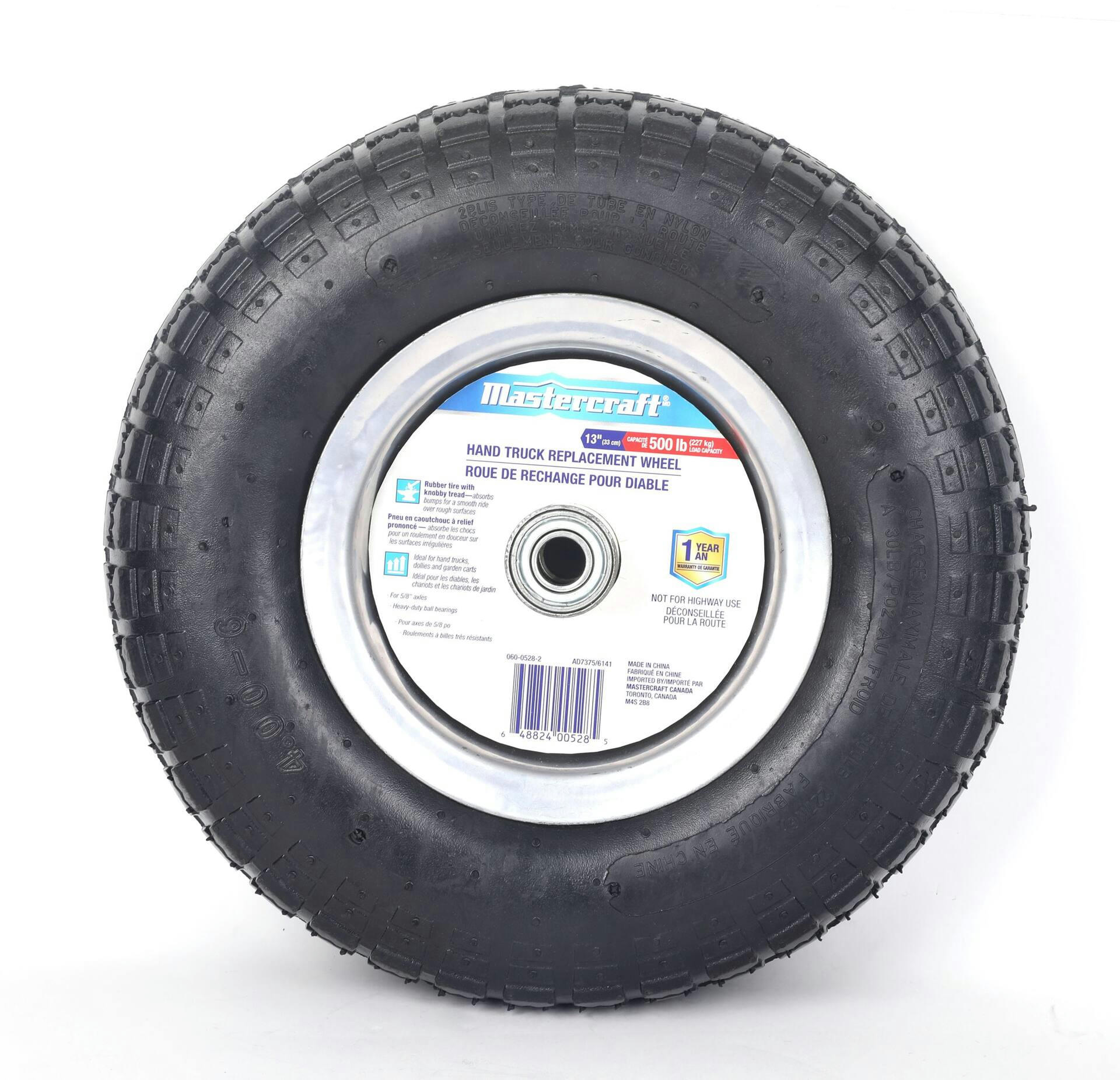 Mastercraft Replacement Pneumatic Wheel with Knobby Tread, 13-in