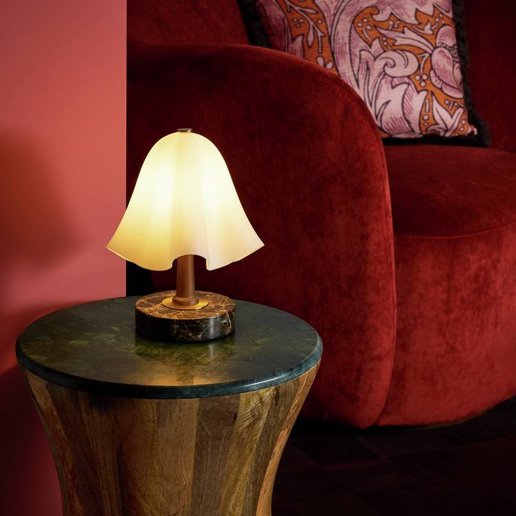 Habitat x Morris & Co. Glass Shade Table Lamp