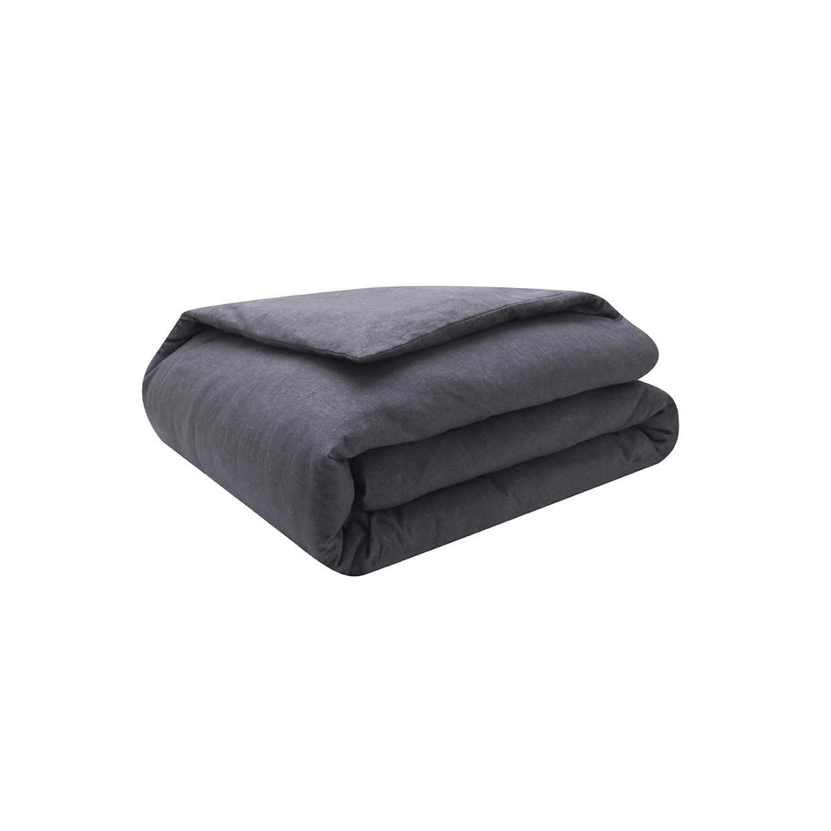 FRISSON - Housse de couette en flanelle de coton gris 200x200