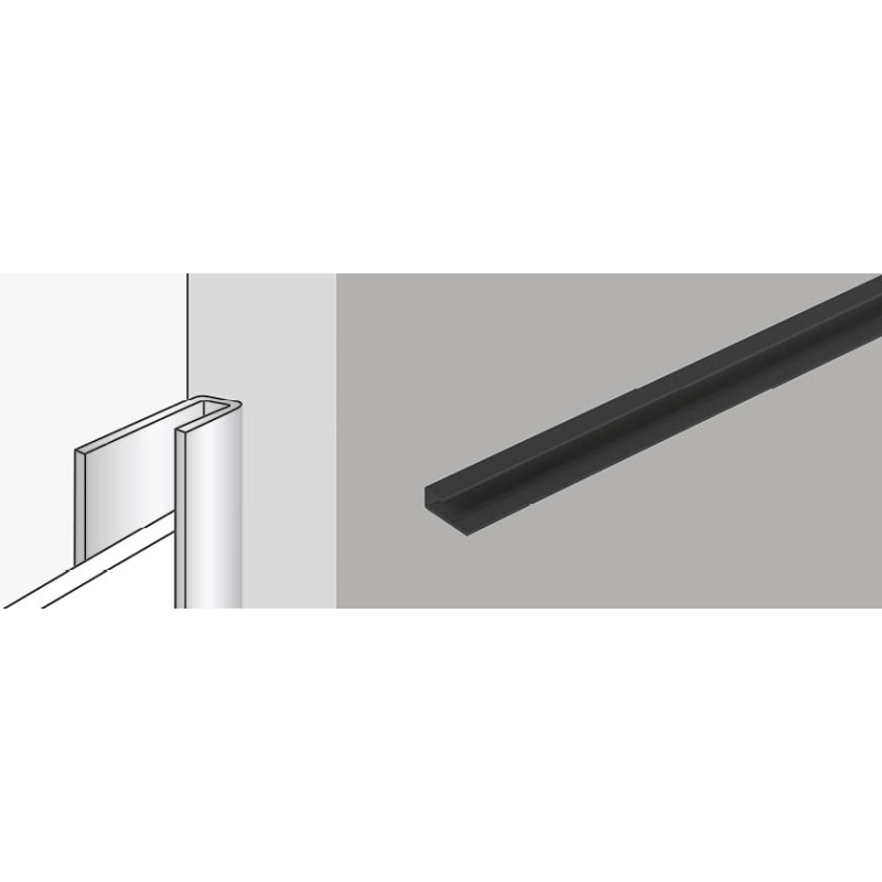 Profilé de départ et de finition en aluminium noir 260 cm DUMAWALL
